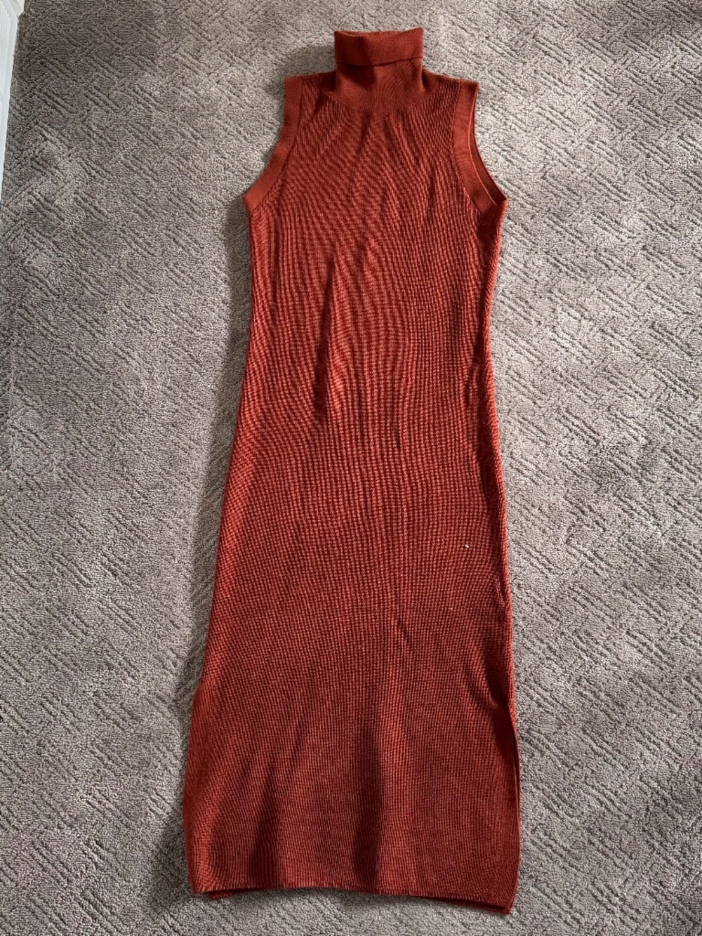 Sleeveless Merino Wool Sweater Dress in Paprika - Club Monaco - Size M